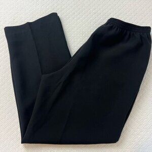 Vintage Alfred Dunner Women’s Size 12 Black Casual Pull on Pants Flared Wide